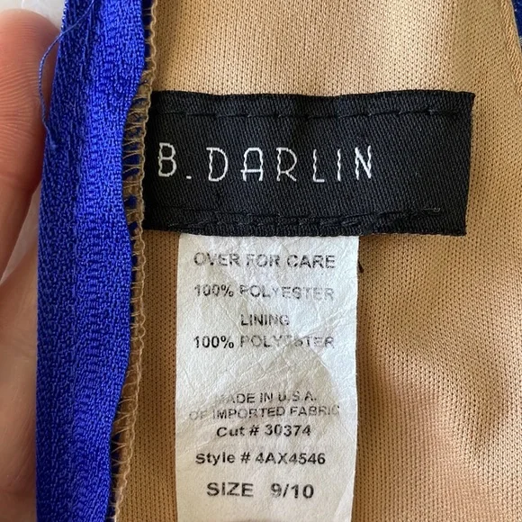 B.Darlin blue dress size 9/10 - Picture 7 of 9